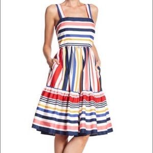 Vince Camuto Striped Cotton Sundress w Pockets